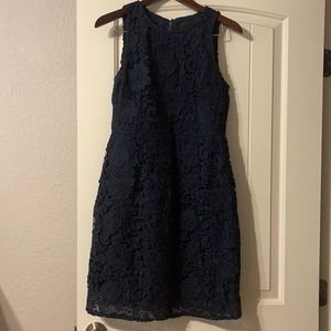 J. Crew navy lace dress, size 8